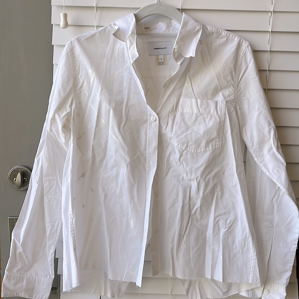 Current Elliot Splatter Paint Button Down